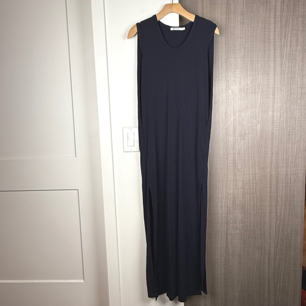 T‎ Alexander Wang Black Sleeveless Jersey Maxi Dress